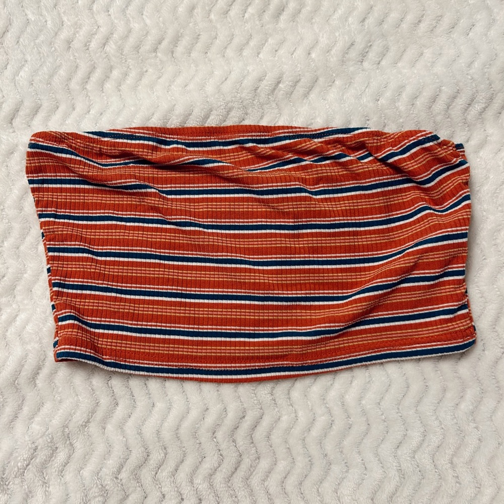 orange striped tank top